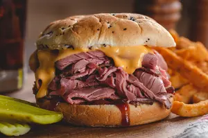 Roast Beef With Melted Cheddar
