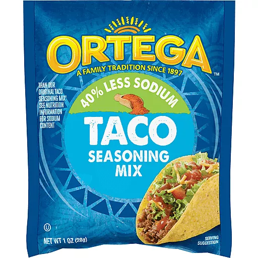 40% Less Sodium Taco Seasoning Mix 1 Oz
