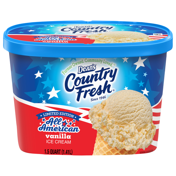 Dean's Country Fresh All-American Vanilla Ice Cream 1.5 Quart