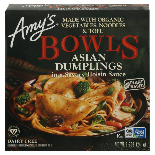 Amy's Organic Asian Dumplings Bowl 8.5 Oz