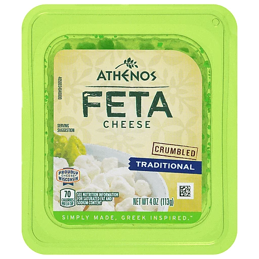 Athenos Feta Traditional Crumbled Cheese 4 Oz