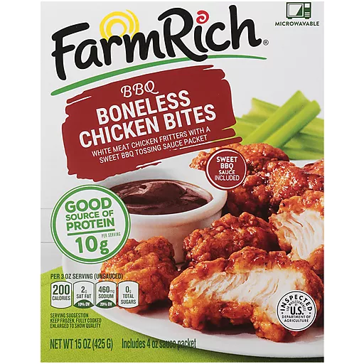 Farm Rich BBQ Boneless Chicken Bites 15 Oz