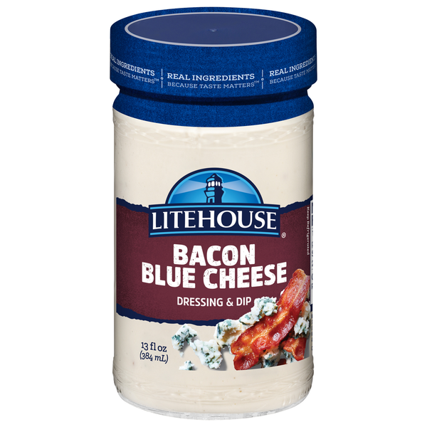 LiteHouse Bacon Blue Cheese Dressing & Dip 13 FL Oz