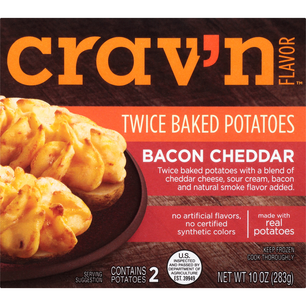 Crav'n Bacon Cheddar Twice Baked Potatoes 10 Oz