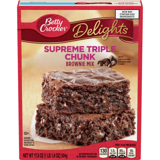 BettyCrockerDelightsSupremeTripleChunkBrownieMix17.8Oz BettyCrockerDelightsSupremeTripleChunkBrownieMix17.8Oz