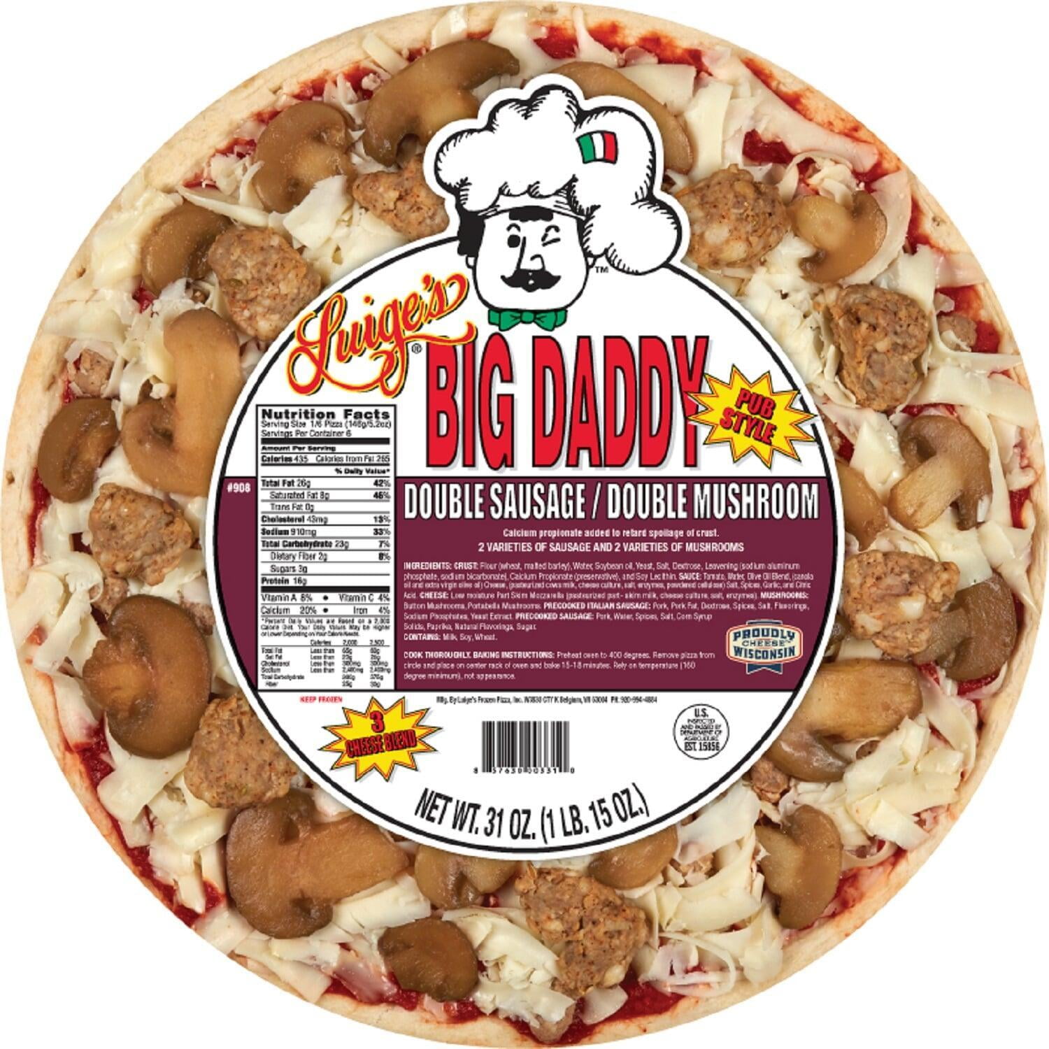 Big Daddy Double Sausage Mushroom 1 LB 15 Oz Big Daddy Double Sausage Mushroom 1 LB 15 Oz