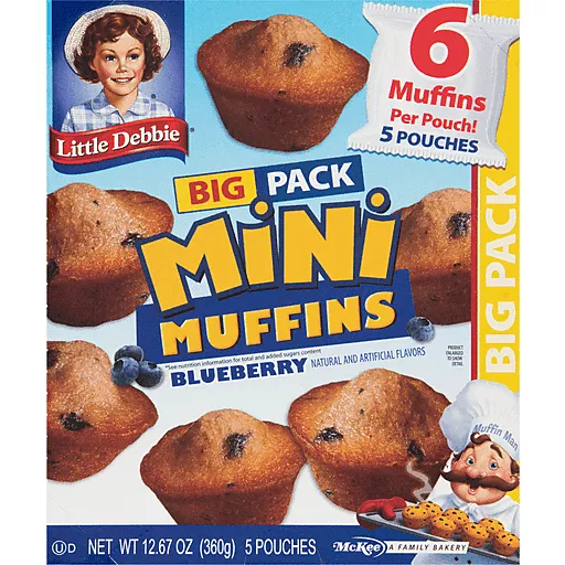 Big Pack Blueberry Mini Muffins 5 Pouches 12.67 Oz