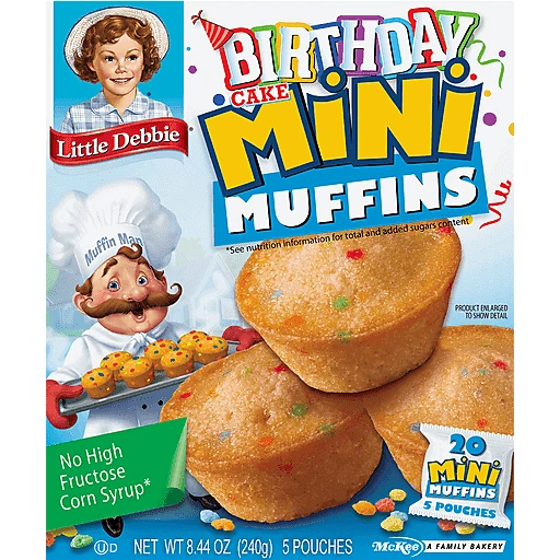 Birthday Cake Mini Muffins 8.44 Oz