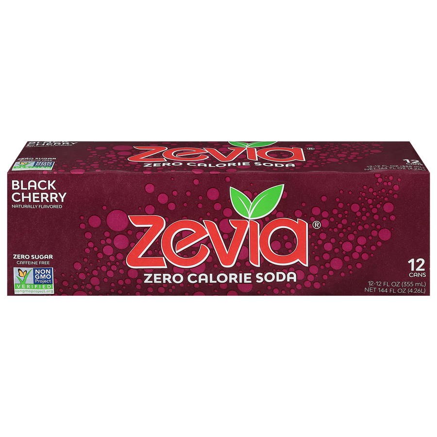 Black Cherry Zero Calorie Soda Twelve 12 FL Oz Cans Black Cherry Zero Calorie Soda Twelve 12 FL Oz Cans
