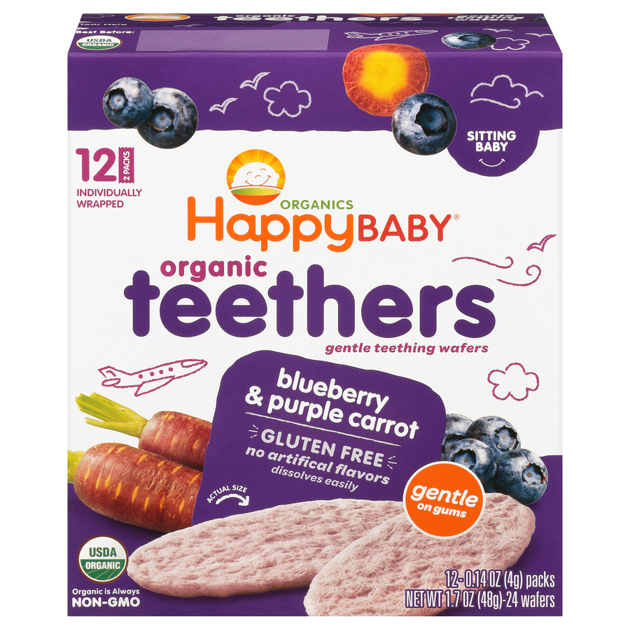 BlueberryPurpleCarrotGlutenFreeTeethers1.7Oz