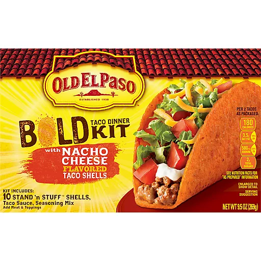 Bold Taco Dinner Kit Nacho Shells 9.5 Oz Bold Taco Dinner Kit Nacho Shells 9.5 Oz