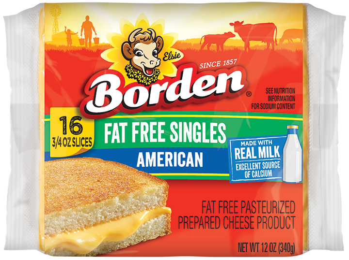 BordenAmericanSinglesFatFree16Each12Oz BordenAmericanSinglesFatFree16Each12Oz