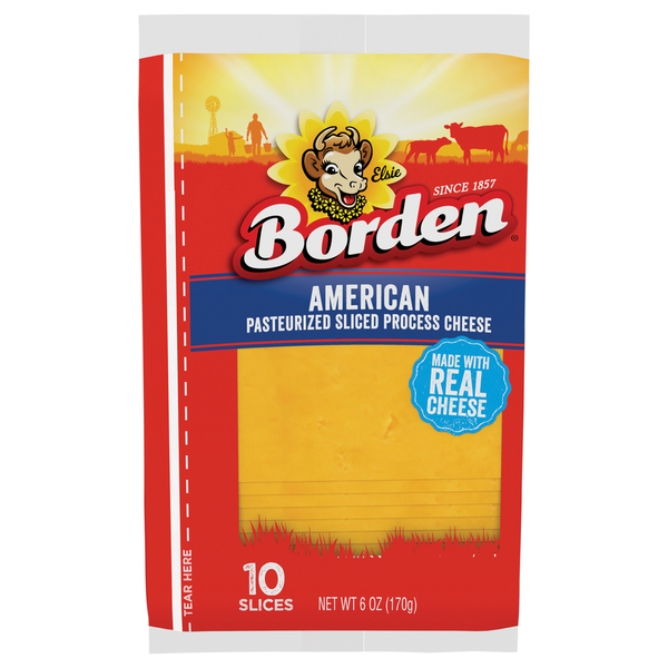 Borden American Sliced Cheese 6 Oz