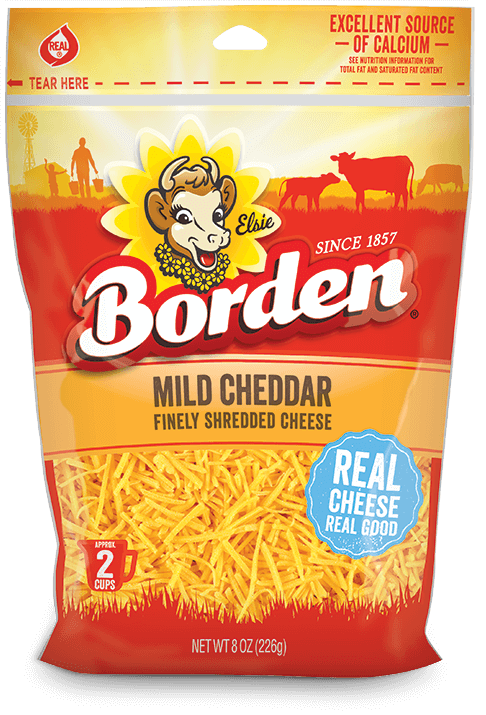BordenMildCheddarFinelyShreddedCheese8Oz BordenMildCheddarFinelyShreddedCheese8Oz