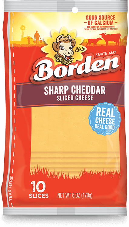 BordenSharpCheddarCheeseSlices10Each6Oz BordenSharpCheddarCheeseSlices10Each6Oz