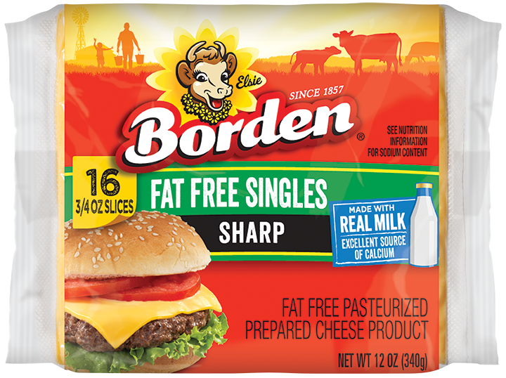 BordenSharpSinglesFatFree16Each12Oz BordenSharpSinglesFatFree16Each12Oz