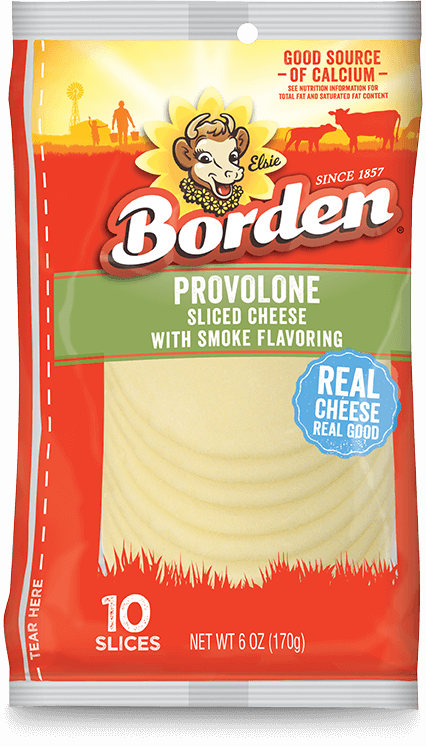 BordenSmokedProvoloneCheeseSlices10Each6Oz BordenSmokedProvoloneCheeseSlices10Each6Oz