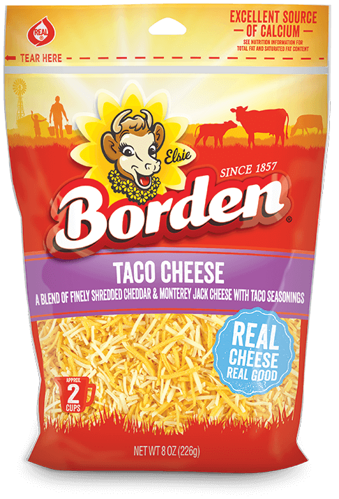 BordenTacoCheeseShreddedCheese8Oz BordenTacoCheeseShreddedCheese8Oz