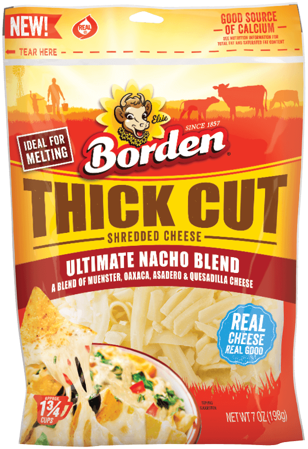 BordenThickCutUltimateNachoBlendCheese7Oz BordenThickCutUltimateNachoBlendCheese7Oz