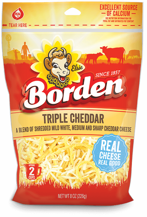 BordenTripleCheddarShreddedCheese8Oz BordenTripleCheddarShreddedCheese8Oz