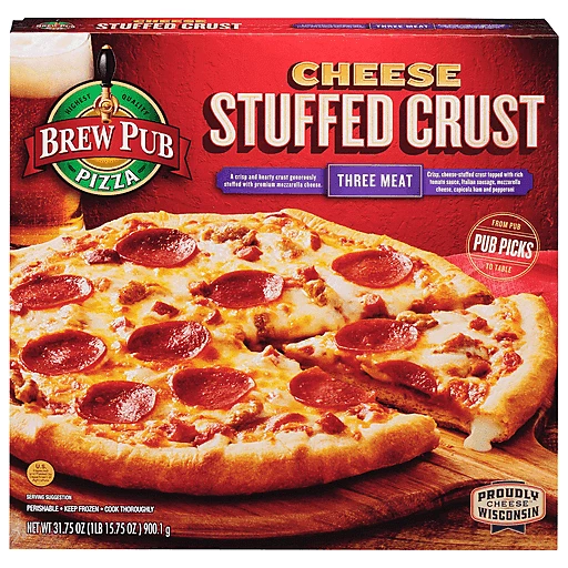 Brew Pub Cheese Stuffed Crust 3 Meat 31.75 Oz Brew Pub Cheese Stuffed Crust 3 Meat 31.75 Oz