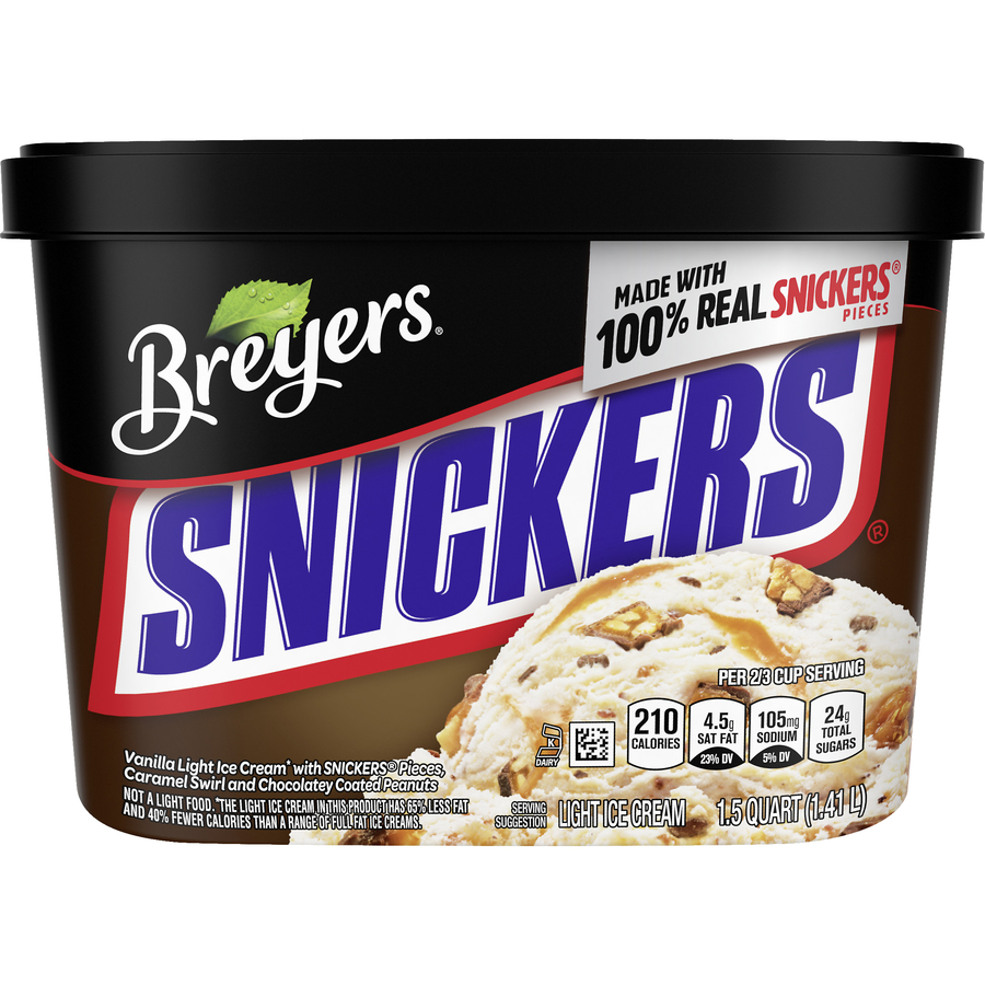 BreyersSnickersVanillaLightIceCream1.5Quart