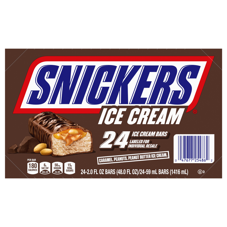 CaramelPeanutButterIceCreamBars24Each48.0FLOz
