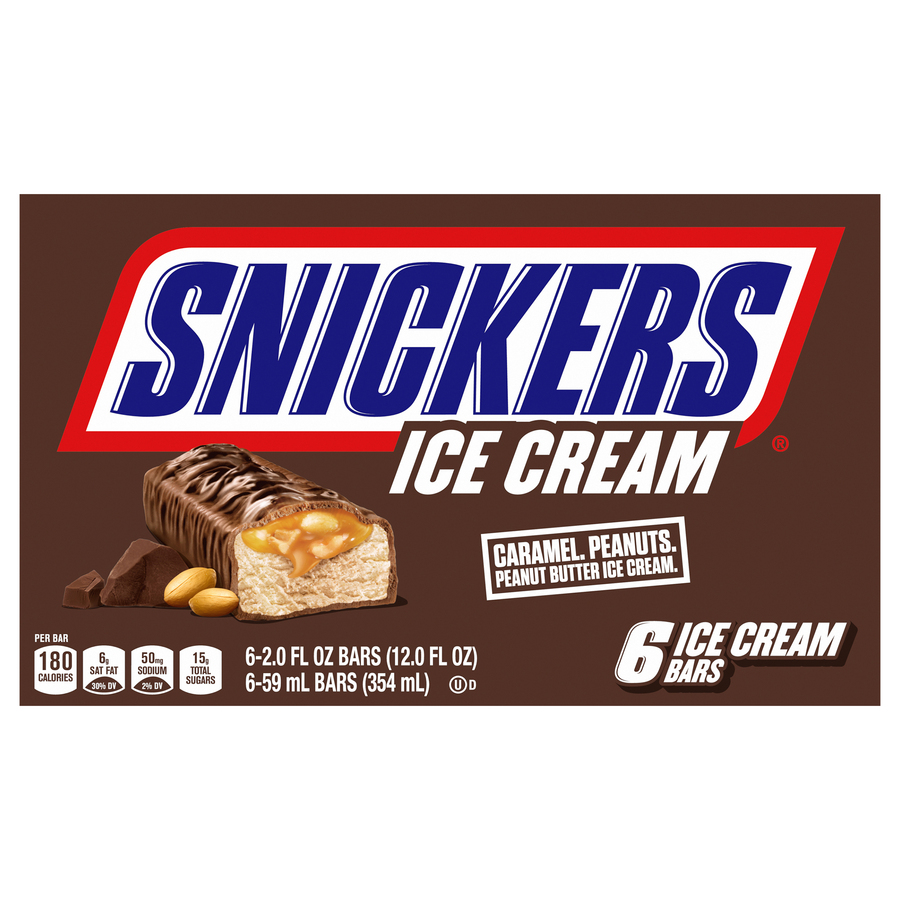 CaramelPeanutButterIceCreamBars6Each12.0FLOz
