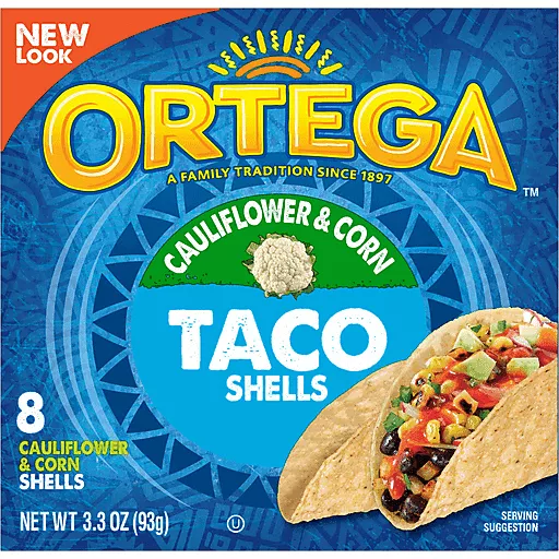 Cauliflower & Corn Taco Shells 8 Each 3.3 Oz