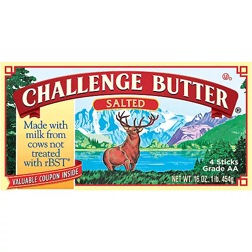 Challenge Salted Butter Four Sticks 1L B Challenge Salted Butter Four Sticks 1L B