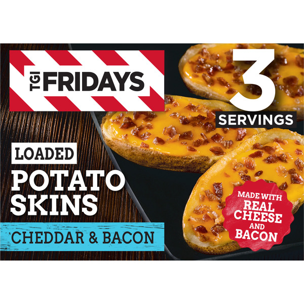 TGI Fridays Cheddar Bacon Loaded Potato Skins 8.54 Oz