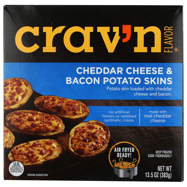 Crav'n Cheddar Cheese & Bacon Potato Skins 13.5 Oz