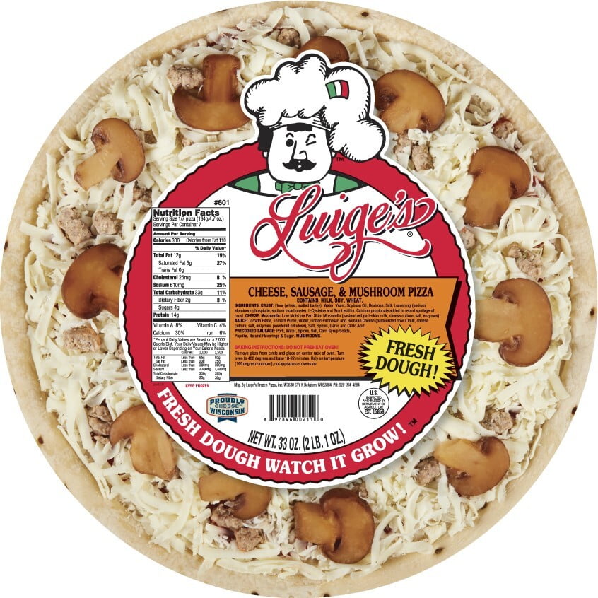 Cheese Sausage Mushroom Fresh Dough 2 LB 1 Oz Cheese Sausage Mushroom Fresh Dough 2 LB 1 Oz