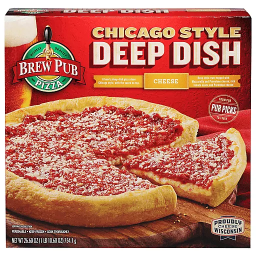 Chicago Style Deep Dish Cheese Pizza 26.6 0Oz Chicago Style Deep Dish Cheese Pizza 26.6 0Oz