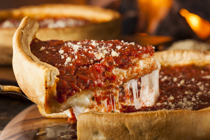 Chicago Style Deep Dish Sausage Pizza