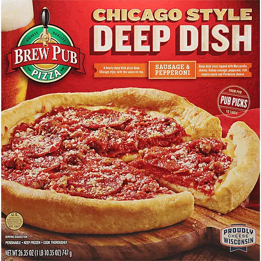 Chicago Style Sausage Pepperoni Deep Dish 26.35 Oz Chicago Style Sausage Pepperoni Deep Dish 26.35 Oz