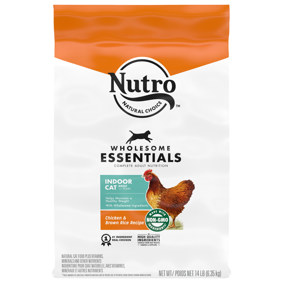Nutro Chicken & Brown Rice Indoor Adult Cat 14 LB