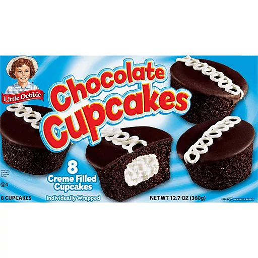 Chocolate 8 Creme Filled Cupcakes 12.7 Oz