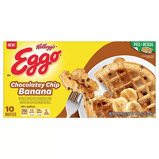 Chocolatey Chip Banana Waffles Ten Each 12.3 Oz Chocolatey Chip Banana Waffles Ten Each 12.3 Oz