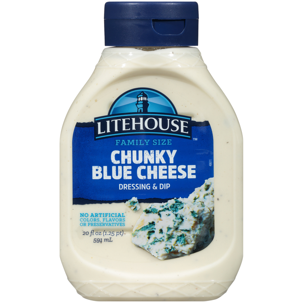 LiteHouse Chunky Blue Cheese Dressing & Dip 20 FL Oz