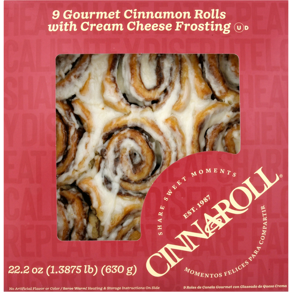 Cinnaroll Gourmet Cinnamon Rolls 9 Each 22.2 Oz