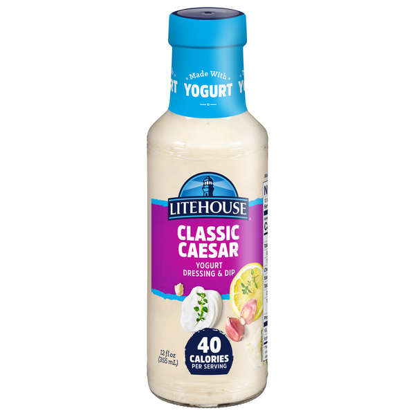 LiteHouse Classic Caesar Yogurt Dressing 12 FL Oz 