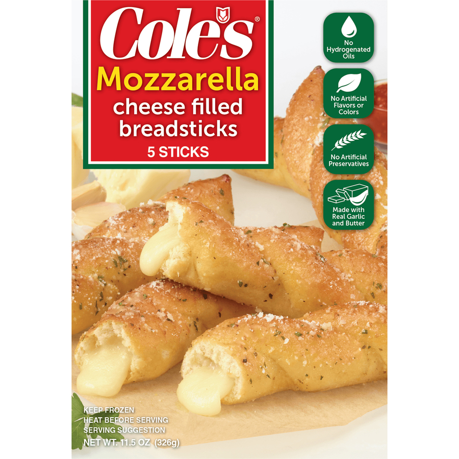 ColesCheeseFilledMozzarellaBreadsticks5Each11.5Oz