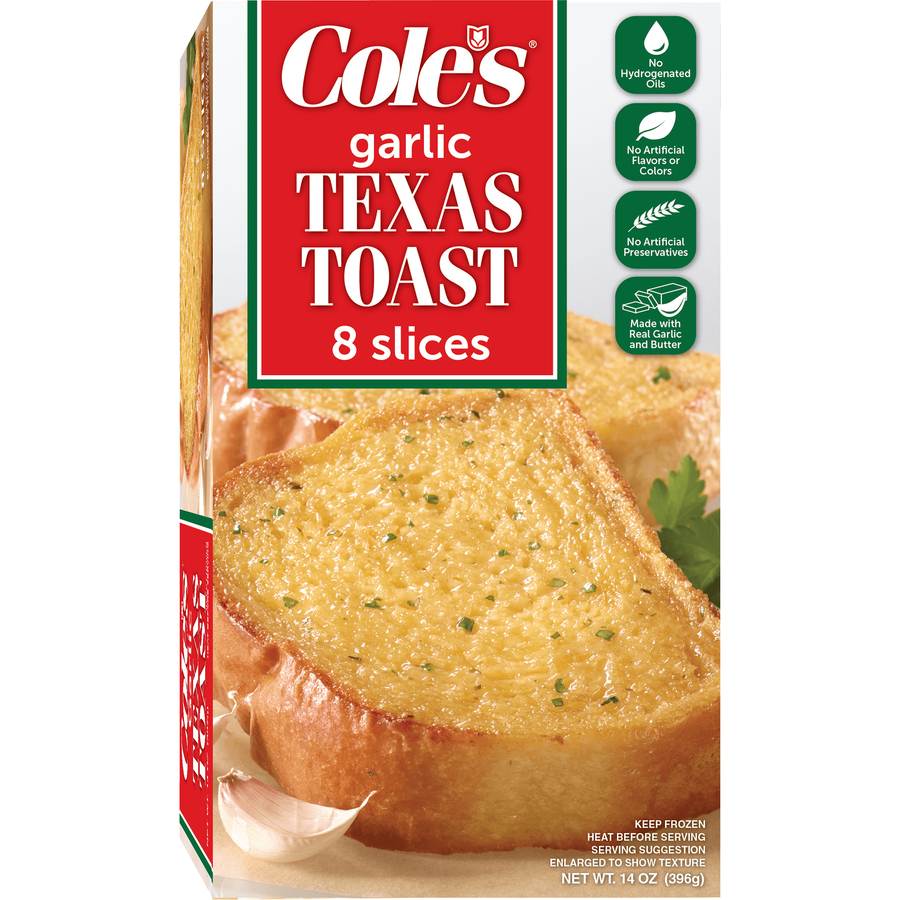 ColesGarlicTexasToast8Slices14Oz ColesGarlicTexasToast8Slices14Oz