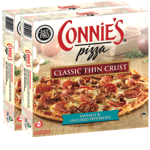ConniesPizzaClassicThinCrustSausagePepp23.56Oz