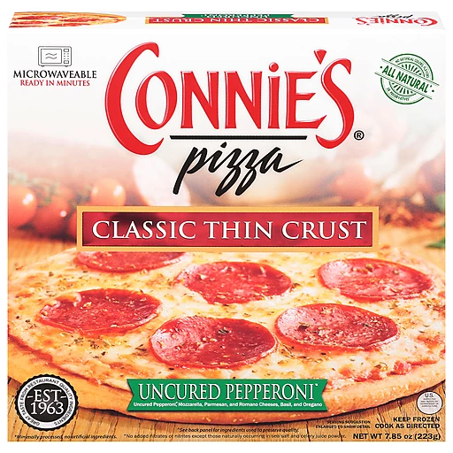 ConniesPizzaClassicThinCrustUncuredPepperoniPizza7.85Oz