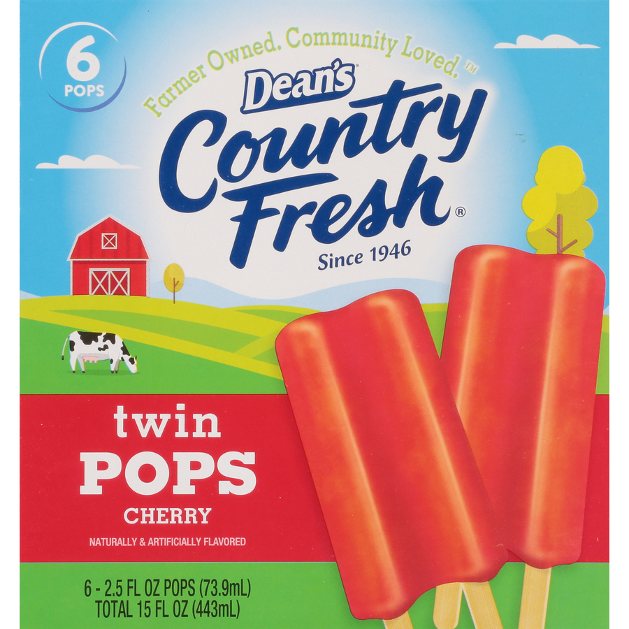 CountryFreshCherryTwinPopsSixEach15FLOz