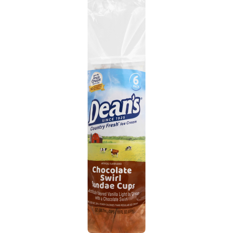 CountryFreshChocolateSwirlSundaeCupsSixEach18FLOz