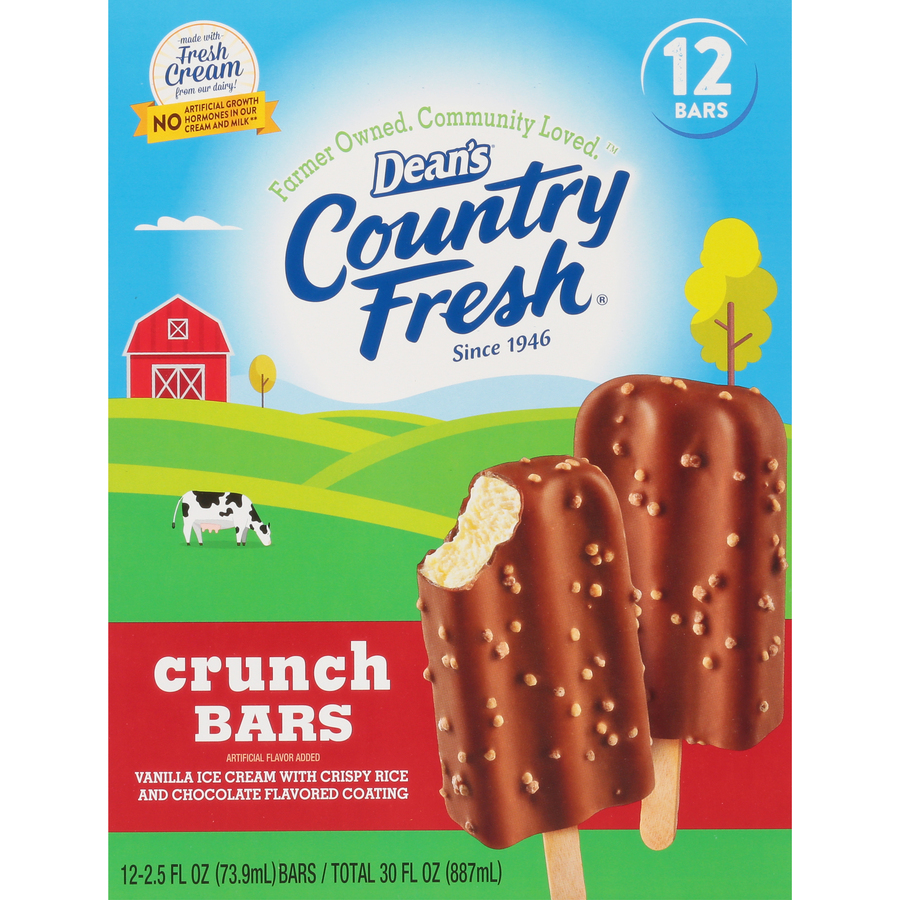 CountryFreshCrunchIceCreamBarsTwelveEach30FLOz