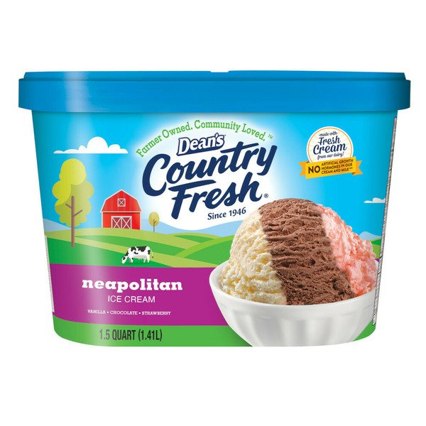 Dean's Country Fresh Neapolitan Ice Cream 1.5 Quart